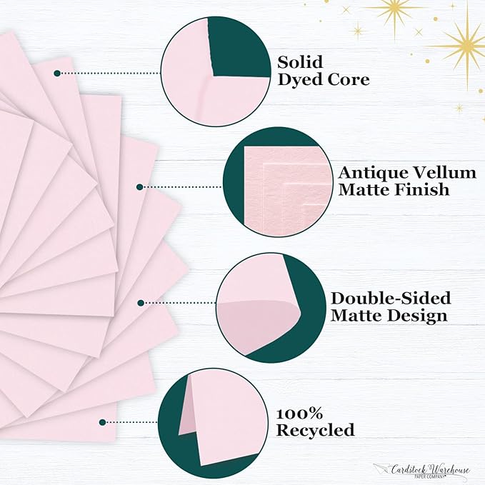 Cardstock Warehouse Pop-Tone Pink Lemonade Cardstock Paper – 50 Sheets, 8.5 x 11" - 65 lb / 175 GSM Premium Pink Card Stock for Die-cutting, Crafts, Printing, Card Making and DIY Projects