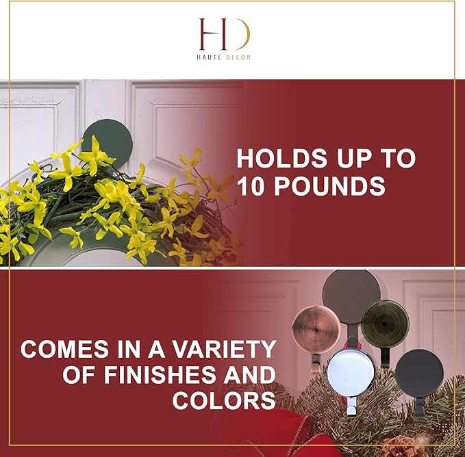 Haute Decor Attract Magnetic Hanger, 1 Pack - Strong Magnet Hook for Metal Doors and Surfaces
