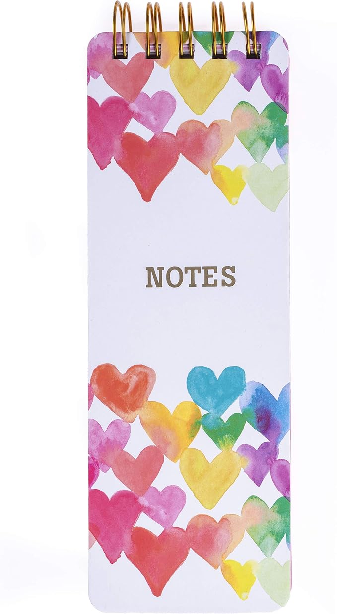 Graphique Reporter Notepad, Love in Color – Portable Notebook Embellished in Gold Foil, 150 Lined Sheets, 3" x 8.75" – Perfect for Note Taking, List Making and Much More, WLP188