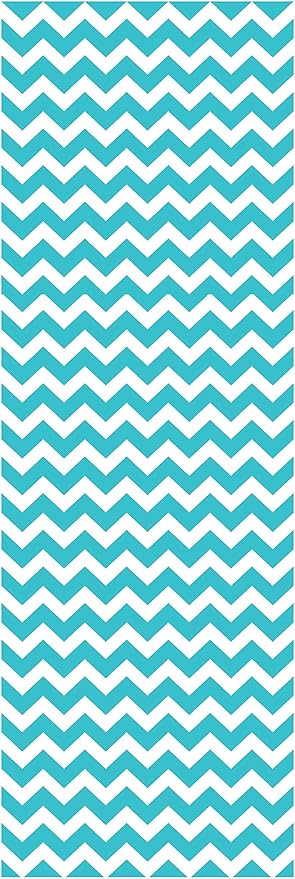 Appliance Art Deluxe School Locker Magnetic Wallpaper | Decorative | Magnetic Vinyl for Instant Update | Trimmable | Easy Install, Remove & Reuse | Blue Chevron Single Panel