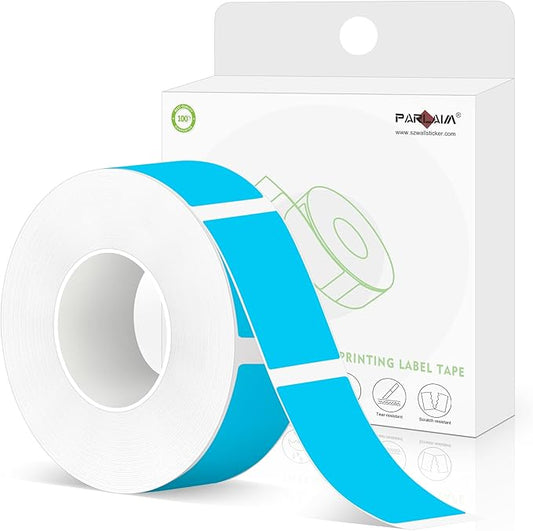 PARLAIM Label Maker Tape,Thermal Label 0.55"X1.18" (14mm X 30mm) 210 Labels/Roll,Compatible with D30 Label Printer,Self-Adhesive Label Tape for for Home Office Small Business (Sky Blue)