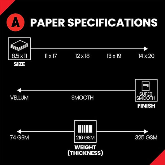 Accent Opaque Cream-Colored 8.5” x 11” Cardstock Paper, 80lb, 216gsm – 250 Sheets (1 Ream) – Premium Super Smooth Heavy Cardstock, Warm White Printer Paper for Ink Heavy Projects – 121978R