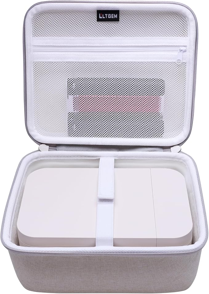 LTGEM Case Compatible with Liene M100 4x6 Photo Printer/HPRT CP4100 4x6 Photo Printer and Photo Paper, Beige(Case Only)