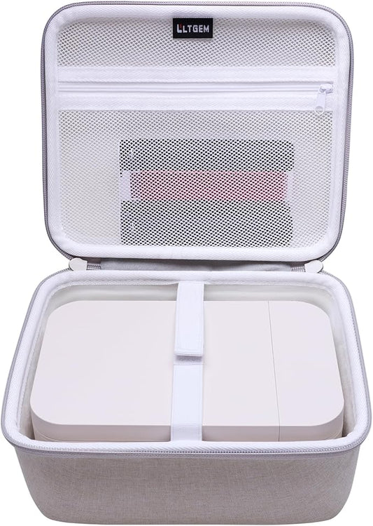 LTGEM Case Compatible with Liene M100 4x6 Photo Printer/HPRT CP4100 4x6 Photo Printer and Photo Paper, Beige(Case Only)