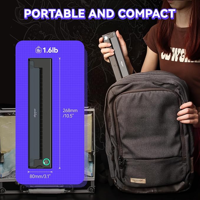 Wireless Tattoo Stencil Printer - Professional & Beginner Friendly, Bluetooth & USB Connectivity, 5pcs Free Stencil Paper Included