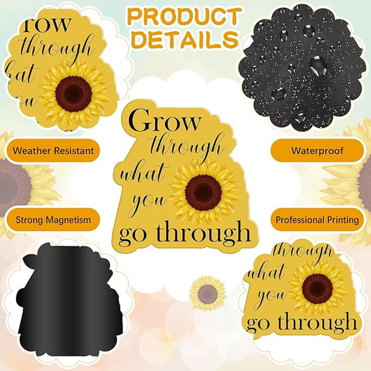 Frienda 16 Pieces Locker Magnets for Girls Cute Inspirational Magnets for Whiteboard Motivational Fridge Positivity Quote Car Sticker Waterproof Locker Classroom Home(Positive Style)