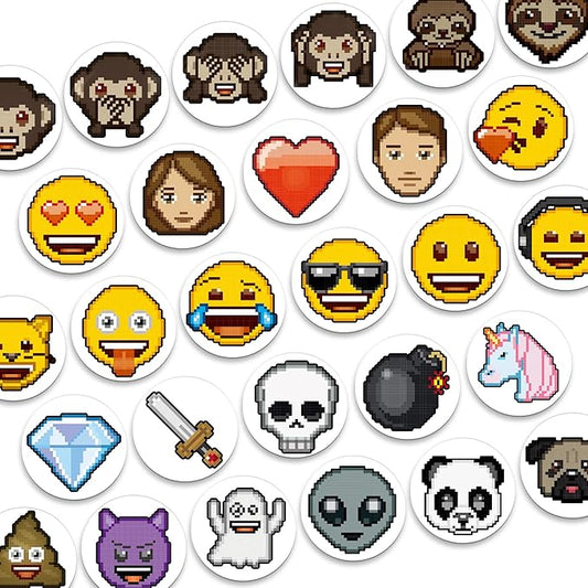 MORCART 28Pcs Emoji Fridge Magnets Cute Locker Accessories Decorative Refrigerator Magnets for School Whiteboard Home Kitchen Office - Gift for Teachers Friends Family EM-027