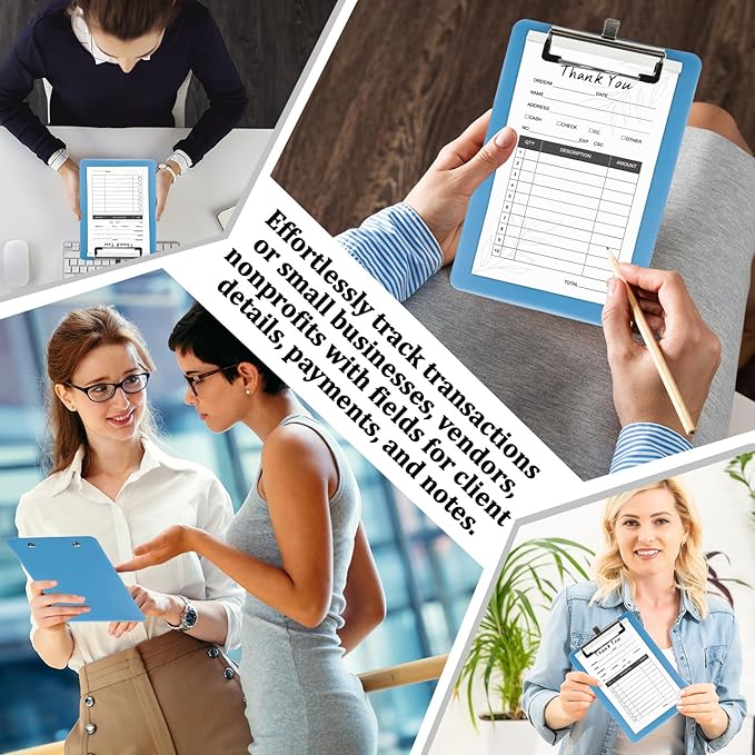 10 Pack Boho Thank You Receipt Book for Small Businesses 2-Ply Carbonless 50 Sets of Forms Per Book Aesthetic and Easy to Use Receipt Pad Invoice Book Business Supplies with Easy Tear-Out 5.5 x 3.3 In