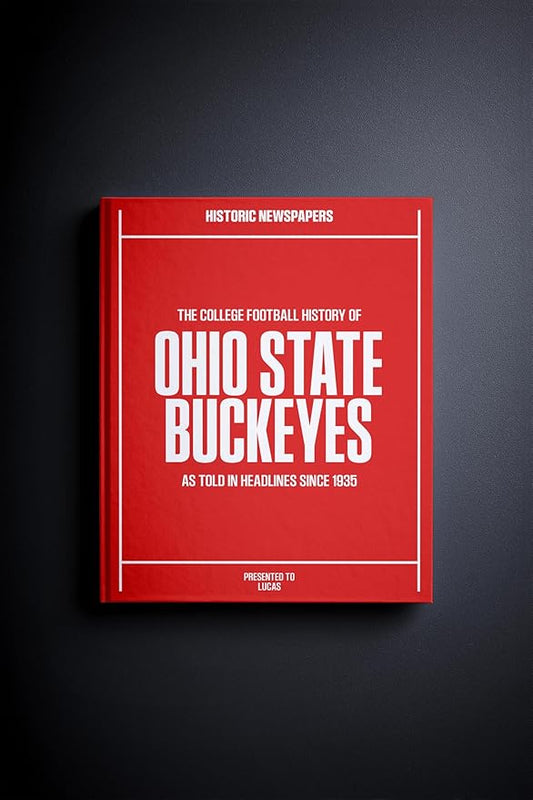 Signature gifts Personalized College Football Newspaper History Book, A3 Large Deluxe Hardcover - College Football Fan, Alumni, Students Keepsake Gift
