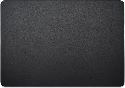 Nekmit Leather Desk Blotter Pad 17 x 12 Inches, Flat, Non-Slip, Waterproof, Black