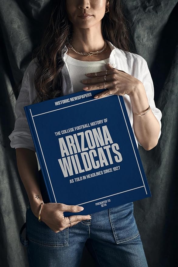 Signature gifts Personalized College Football Newspaper History Book, A3 Large Deluxe Hardcover - College Football Fan, Alumni, Students Keepsake Gift