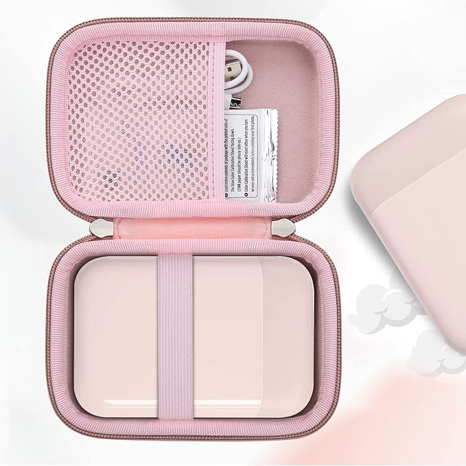 khanka Hard Travel Case Compatible with Liene 2x3” Photo Printer- Mini Instant Portable Photo Printer,Case Only (Pink)