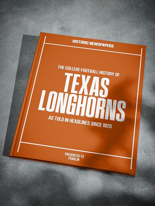 Signature gifts Personalized College Football Newspaper History Book, A3 Large Deluxe Hardcover - College Football Fan, Alumni, Students Keepsake Gift