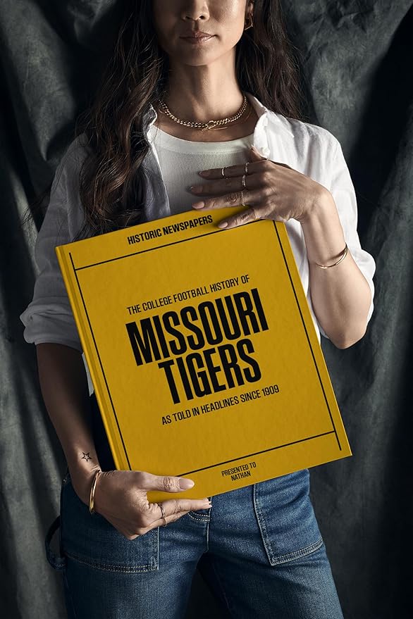 Signature gifts Personalized College Football Newspaper History Book, A3 Large Deluxe Hardcover - College Football Fan, Alumni, Students Keepsake Gift