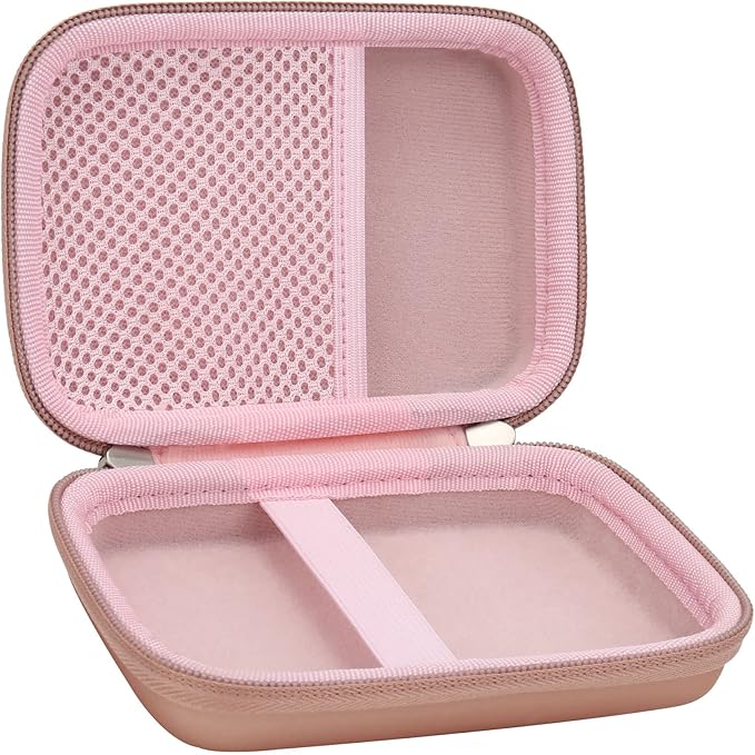 khanka Hard Travel Case Compatible with Liene 2x3” Photo Printer- Mini Instant Portable Photo Printer,Case Only (Pink)