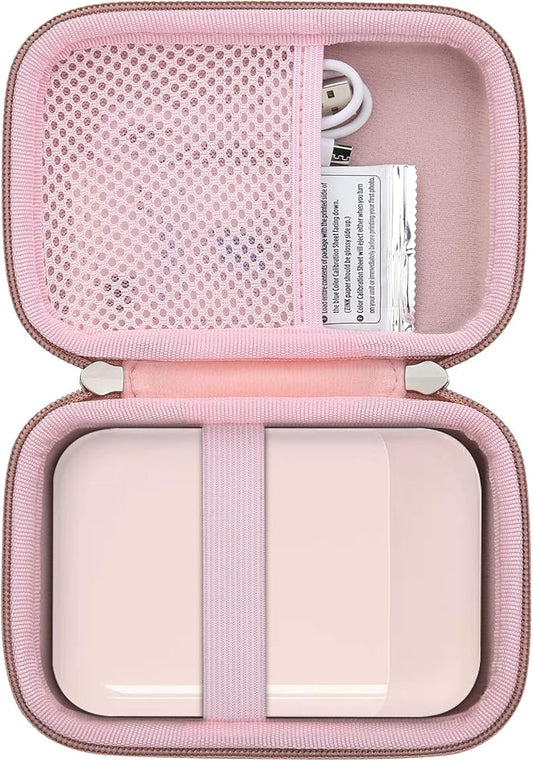 khanka Hard Travel Case Compatible with Liene 2x3” Photo Printer- Mini Instant Portable Photo Printer,Case Only (Pink)