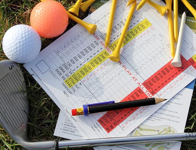 Chivao 288 Pieces Golf Mini Pencils Bulk with Eraser #2 HB Golf Short Pre Sharpened Pencils for Party Favors Office Supplies 4 Inch(Black)