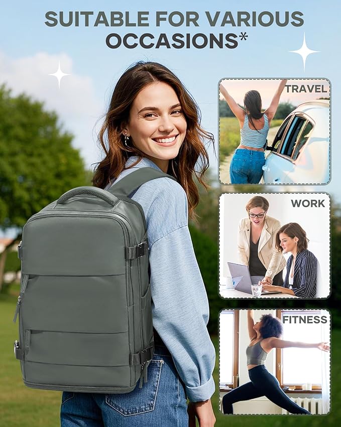Travel Backpack for Women Airline Approved Carry on Backpack for Airplanes Mochila De Viaje Spirit Airlines Personal Item Bag 18x14x8 Personal Item Travel Bag Backpack for Traveling on Airplane