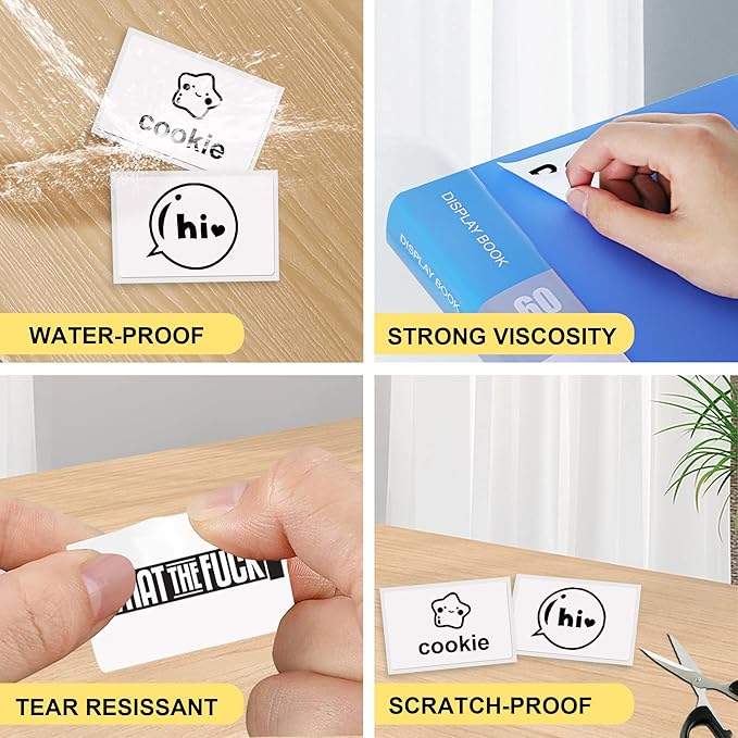 6 Rolls(1380PCS) Thermal Label Sticker for B21/B3S/B1 Printer Label Maker Tape Waterproof Sticker Paper Business Shipping Address Labeling Replacement with Self-Adhesive (40 x 30mm-230PCS)