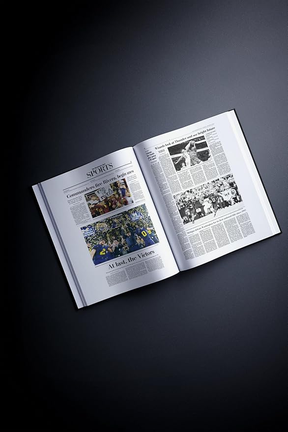 Signature gifts Personalized College Football Newspaper History Book, A3 Large Deluxe Hardcover - College Football Fan, Alumni, Students Keepsake Gift