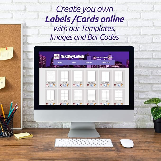 NextDayLabels - 8-1/2" x 11" Laser/Inkjet Postcards 4 Per Page, (4-1/4" x 5-1/2" Each Card | White, 1000 Cards)