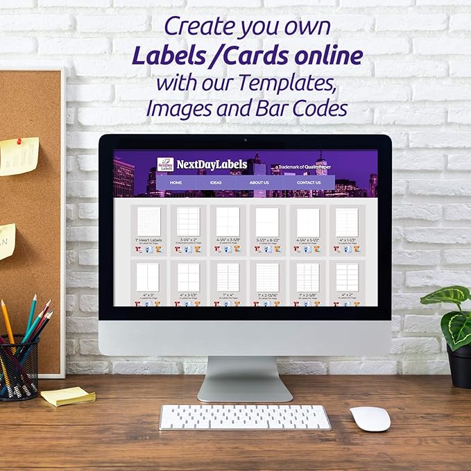 NextDayLabels - 8-1/2" x 11" Laser/Inkjet Postcards 4 Per Page, (4-1/4" x 5-1/2" Each Card | White, 4000 Cards)