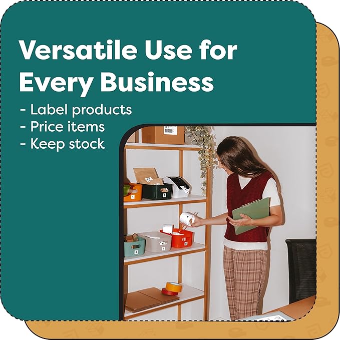 Aegis Adhesives - Compatible Label Replacement for Brother DK-1204 (0.66" X 2.1”) Multipurpose Return Address, Use with QL Printers - 12 Rolls + 1 Frame