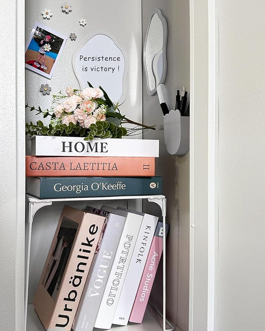 KEYDUACU 10 pcs - Locker Accessories, Locker Decorations including mirrors, whiteboards, magnets and organizing supplies. Ideal for back-to-school essentials and the office (11 Pcs-Light Gray)
