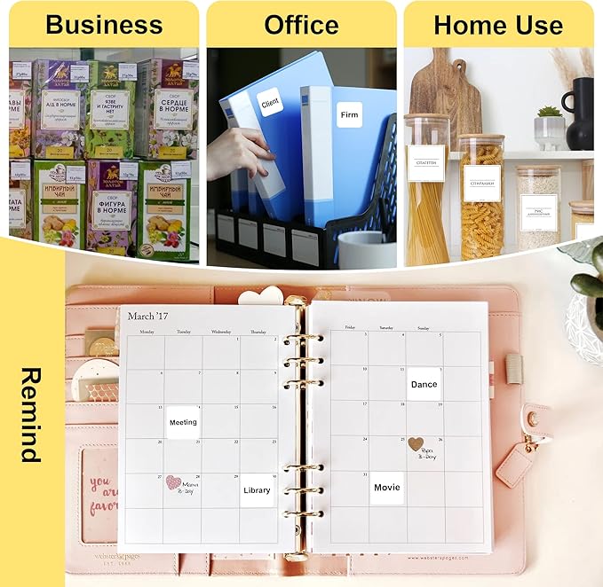 6 Rolls(900PCS) Thermal Label Sticker for B21/B3S/B1 Printer Label Maker Tape Waterproof Sticker Paper Business Shipping Address Labeling Replacement with Self-Adhesive (50 x 50mm-150PCS)