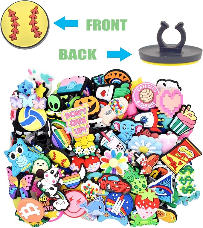 Papacharms Lot Random Different Decorative Pencil Toppers 40Pack Cute Cool Pencil Charms Clips Bulk PVC Pen Topper for School Prize Classroom Reward Student Gifts