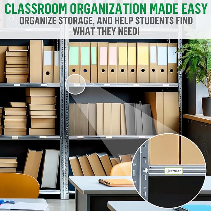 100 Pack Dry Erase Magnetic Labels 3.2x1.2 in - Magnetic Name Tags for Classroom Lockers School Bus - Classroom Magnets for Names - Magnet Labels for Whiteboard Magnet Names Plates for Classrooms
