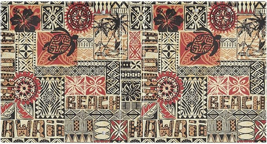 Ethnic Hawaiian Decorative 3 Ring Binder 2 Inch Large View Binders with Pockets File Organizer for Office College School, 1Pack