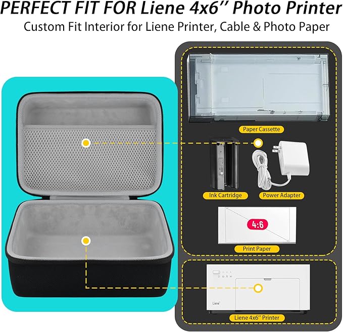 khanka Case Compatible with M100 M200 Liene 4x6'' Photo Printer, Wi-Fi Picture Printer,Case Only