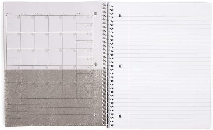 Mintra Office Durable Spiral Notebooks, 1 Subject, (Orange, Wide Ruled 3 Pack), 100 Sheets, Poly Pocket, Moisture Resistant Cover, Strong Chipboard back, For School, Office, Business