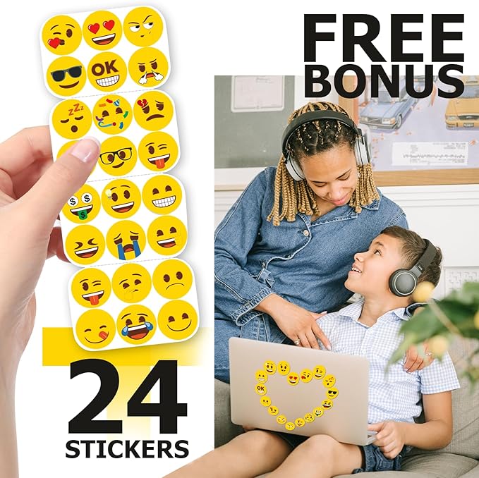 MORCART 54Pcs Emoji Refrigerator Magnets Fridge Magnets for Locker Whiteboard - Cut Dog Magnets Funny Magnets for School Home Kitchen Office Gift for Family and Friend EM-024