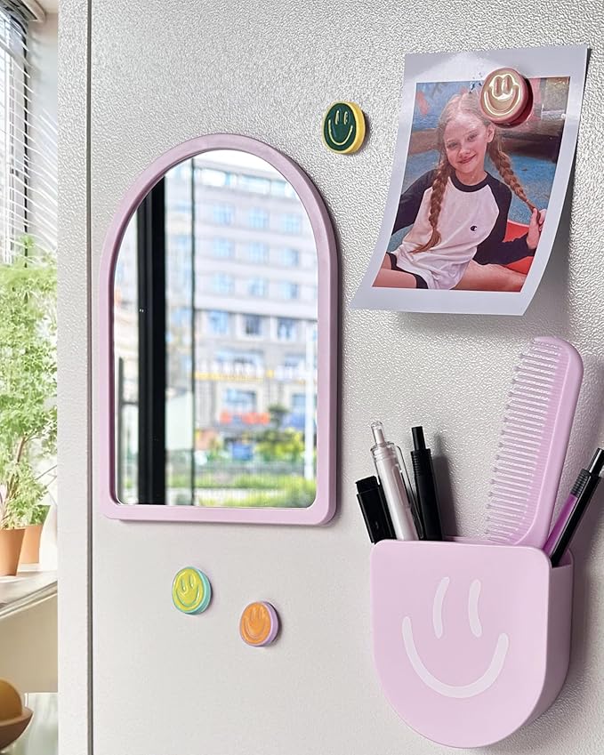 KEYDUACU 10 pcs - Locker Accessories, Locker Decorations including mirrors, whiteboards, magnets and organizing supplies. Ideal for back-to-school essentials and the office (11 Pcs - Purple)