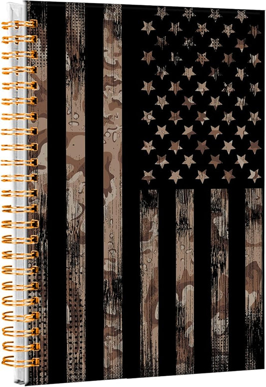iampanda Spiral Journal Notebook,Strong Twin-Wire Binding with Premium Paper for Girl Women,Cool Camo Design 60 Sheets A5 College Ruled Notebook/Journal,Perfect for School Office Home Gifts,Camouflage
