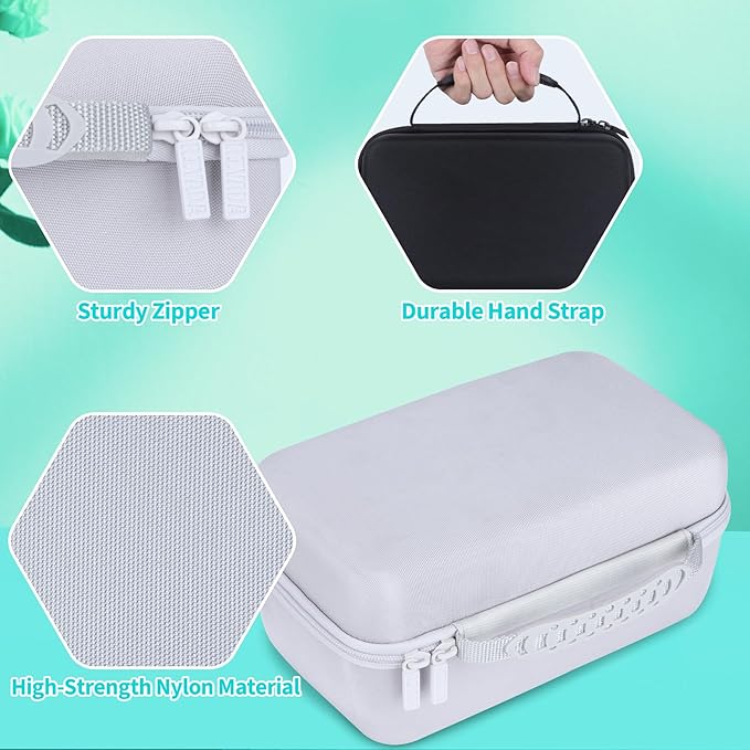 Hard Case Replacement for Liene 4x6'' Photo Printer Full-Color Portable Instant Photo Printer (White Case)