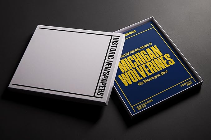 Signature gifts Personalized College Football Newspaper History Book, A3 Large Deluxe Hardcover - College Football Fan, Alumni, Students Keepsake Gift
