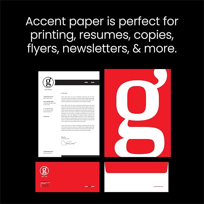 Accent Opaque White Printer Paper, 11” x 17” 24lb Bond/60lb Text Copy Paper – 2,500 Sheets (5 Reams) – Premium Computer Paper with Textured Vellum Finish – 97 Bright, 89gsm – 109488C