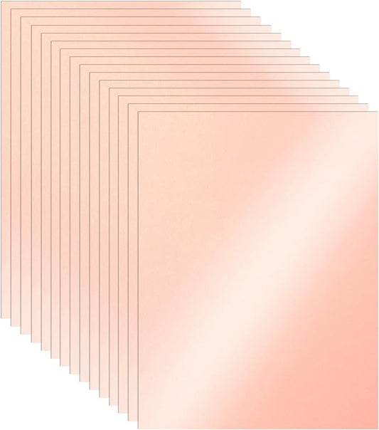 28 Sheets Pink Shimmer Cardstock 8.5 x 11 Craft Paper, 92lb Heavyweight Paper Card Stock for Wedding Invitations, Greeting Cards, Making Cards, Anniversaries