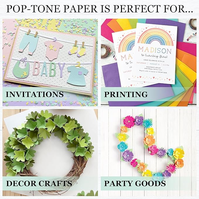Cardstock Warehouse Pop-Tone Whip Cream Card Stock Paper - 50 Sheets, 8.5 x 11" - 65 lb / 175 GSM Premium Cream Card Stock for Die-cutting, Crafts, Printing, Card Making and DIY Projects