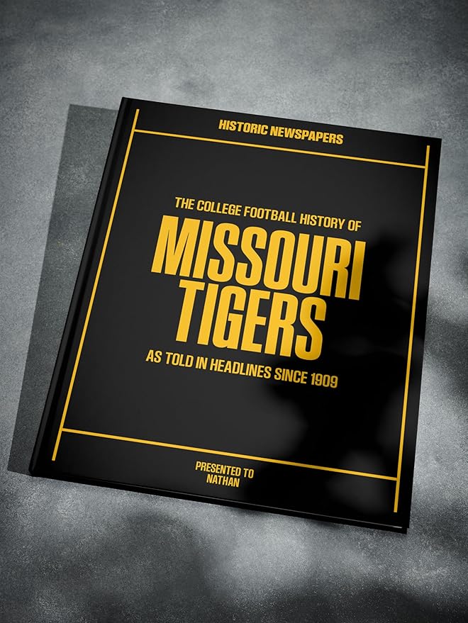 Signature gifts Personalized College Football Newspaper History Book, A3 Large Deluxe Hardcover - College Football Fan, Alumni, Students Keepsake Gift