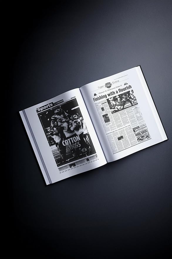 Signature gifts Personalized College Football Newspaper History Book, A3 Large Deluxe Hardcover - College Football Fan, Alumni, Students Keepsake Gift