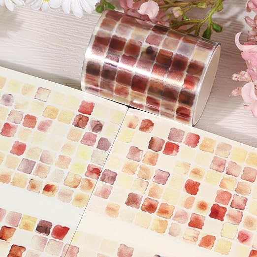 Brown PET Tape for Journal Scrapbooking - Sea Coral Beach PET Tapes Stickers for Crafts Journaling Scrapbook DIY Art Craft Gift Wrapping Supplies