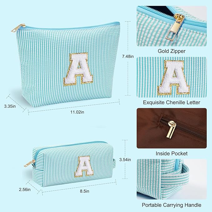 YOOLIFE Makeup Bag for Girls Teen Girl - Personalized Cute Makeup Pouch for Girlfriend Bridesmaid Wife | Cosmetic Travel Toiletry Bag for Friend | Birthday Gift Idea for Her Mom Gifts for Teen Girls K