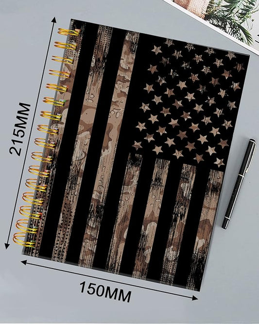 iampanda Spiral Journal Notebook,Strong Twin-Wire Binding with Premium Paper for Girl Women,Cool Camo Design 60 Sheets A5 College Ruled Notebook/Journal,Perfect for School Office Home Gifts,Camouflage