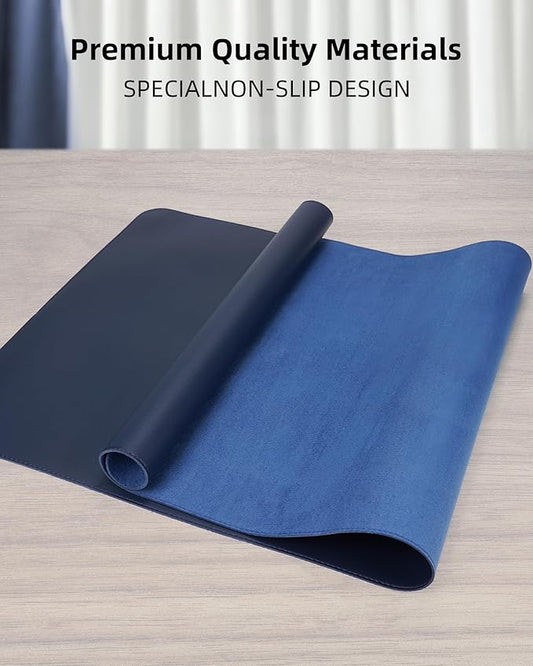 Extra Large Desk Mat - 63"x 17" Non-Slip Desk Pad for Office and Home - Ideal for Large Mouse Pad and Desk Mats on Top of Desks(Midnight Blue)