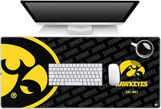 YouTheFan NCAA Iowa Hawkeyes Logo Series Desk Pad