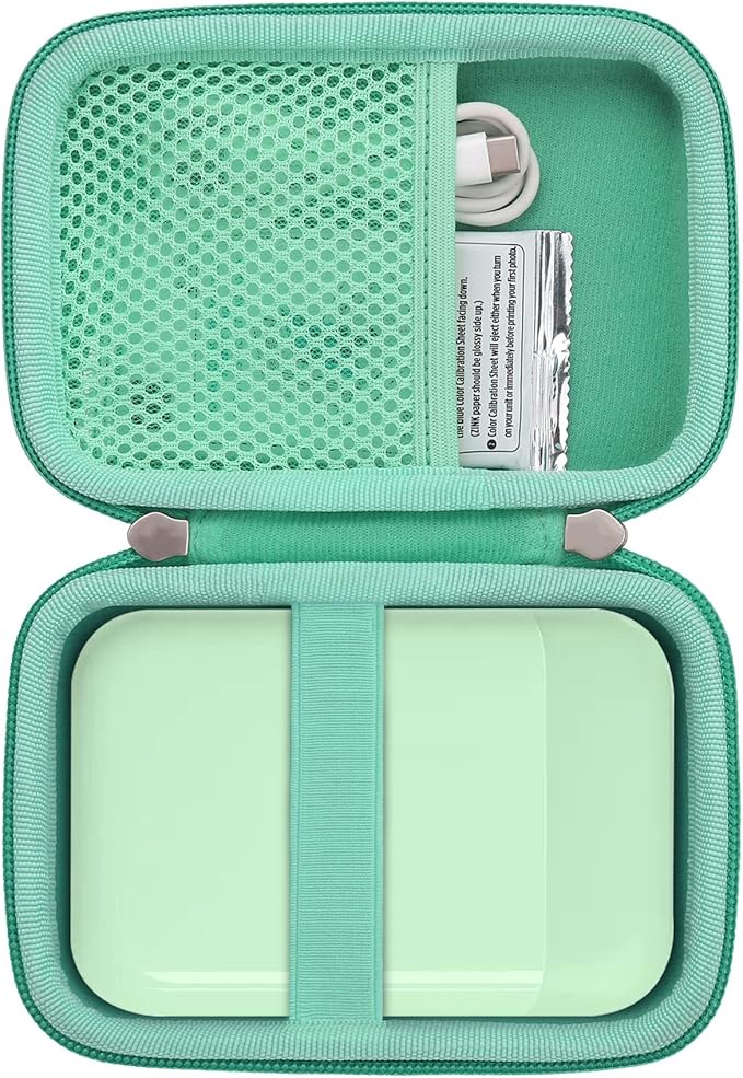 khanka Hard Travel Case Compatible with Liene 2x3” Photo Printer- Mini Instant Portable Photo Printer,Case Only (Green)